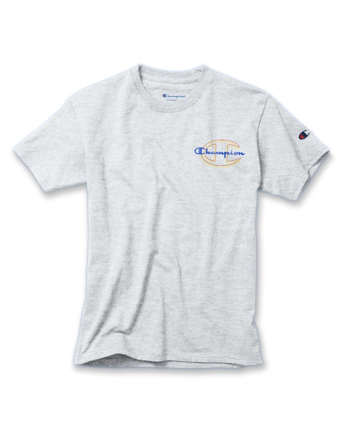 Camiseta Champion Niña - Cotton Double C Logo ( Gris ) 0285417-KG